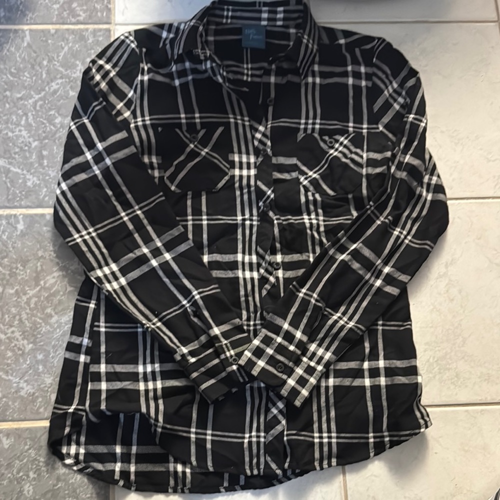 Warner Bros. Harry Potter Black and White Checkered Shirt